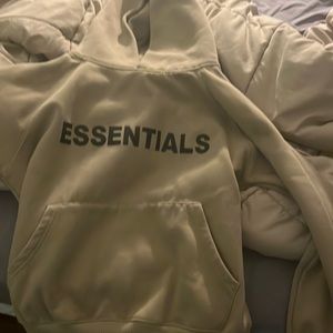 Men’s essentials fear of god khaki hoodie